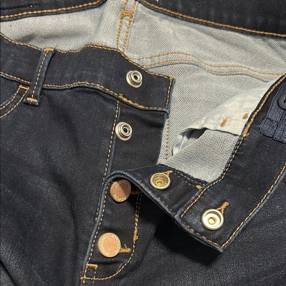 Girls Size 18 Super Skinny Stretch High Rise Dark blue Jeans NWT snap front - Picture 10 of 10